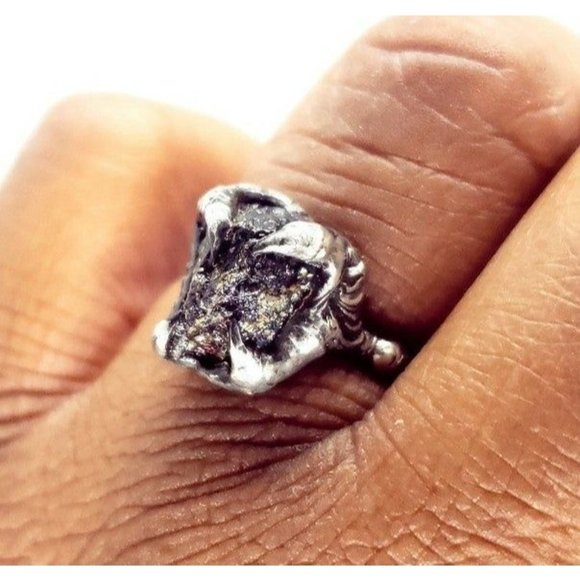 Chalcopyrite crystal Ring - Picture 3 of 12